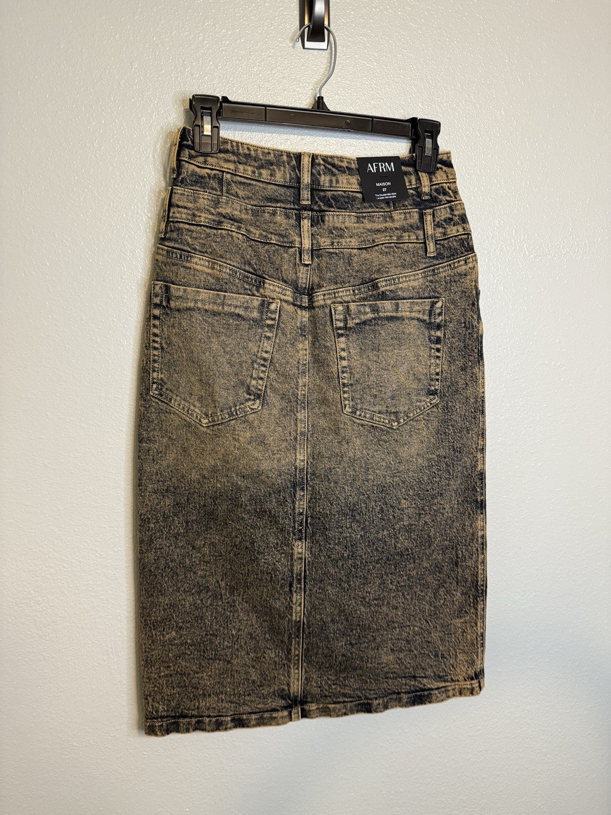AFRM MAISON Midi Praline OD Wash Skirt 27