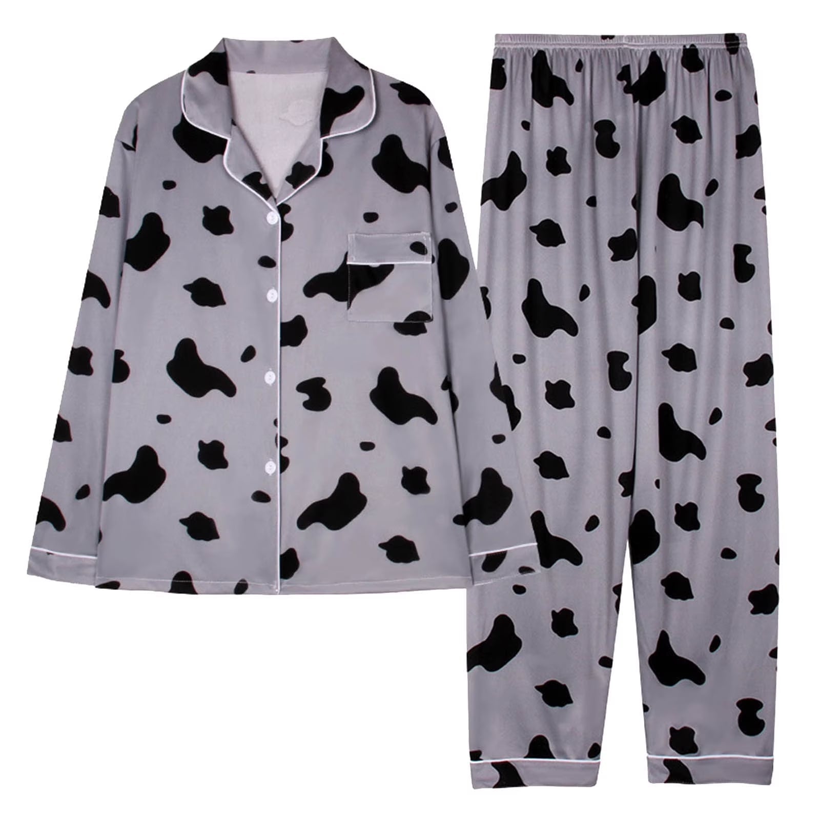 Women'S Pajama Sets Sale Winter 2 Piece Outfits Comfortable Home Pajamas Set Long Sleeve Loungewear with Pocket