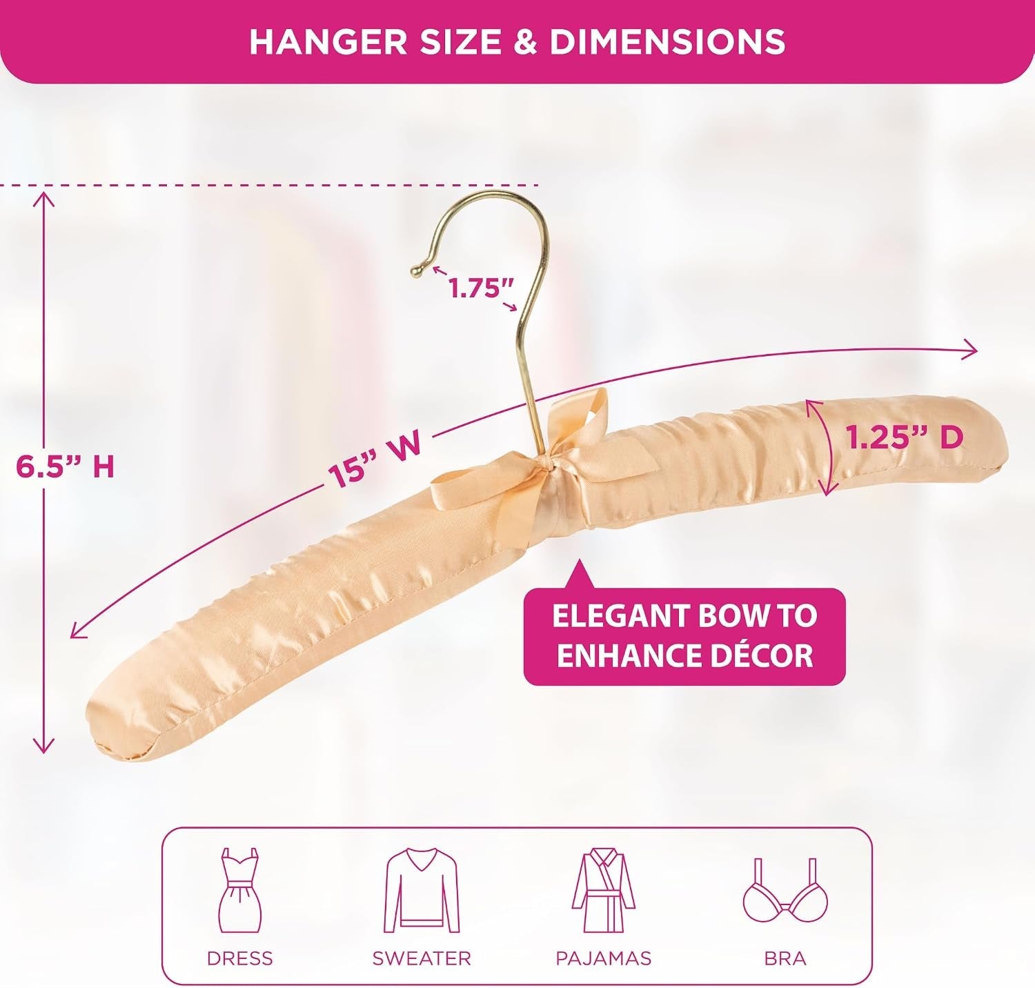 Premium Padded Hangers for Women’S Clothing, Set of 12, Earth Tone | Non-Slip Fabric Hangers for Sweaters, Dresses, Coats, Wedding & Bride Hanger