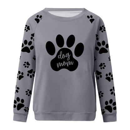 Cute Crew Neck Sweatshirts for Women Spring Fall Fashion Long Sleeve Graphic Print Pullover Tops Casual Workout Shirts(Gray,Xxl)