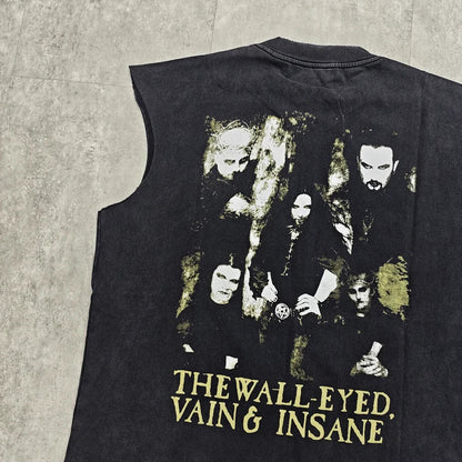 Yao Fashion Casual Oversize Streetwear Sleeveless Baggy Print Tops Men Clothing Band Punk Rock Retro Cotton Tank Vest for Men